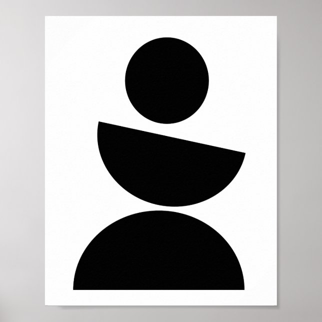 Modern, minimalistisk, svart geometri i mitten av  poster (Framsidan)