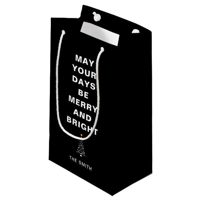 Modern minimalistisk svart Julgran-svart (Framsidan Vinklad)