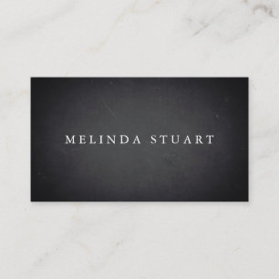 Modern minimalistisk svart kalkboard visitkort