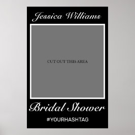 Modern Minimalistisk svart Möhippa - fotostöd Poster