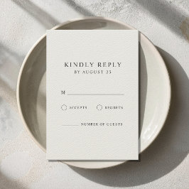 Modern minimalistisk svart och europeisk Bröllop OSA Kort