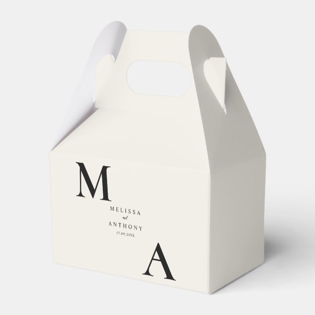 Modern minimalistisk svart och europeisk Bröllop Presentaskar (Framsidan Sidan)