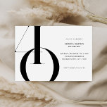 Modern minimalistisk svart och vit 40:e födelsedag inbjudningar<br><div class="desc">Modern minimalistisk 40-årsinbjudan med enkel design med typografi av chic och elegant.</div>