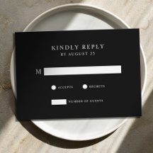 Modern minimalistisk svart och vit Bröllop
