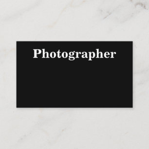 Modern minimalistisk svart och vit fet typografi visitkort