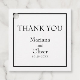 Modern minimalistisk svart och vit gåvor etiketter