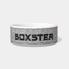 Modern minimalistisk svart och vit husdjurs skål