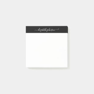 Modern Minimalistisk svart och vit post-it-anteckn Post-it Block