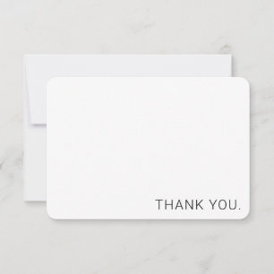 Modern minimalistisk svart och vit Tack Kort