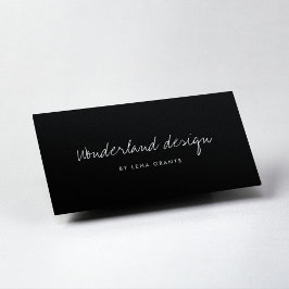 Modern minimalistisk svart och vit visitkort