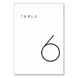 Modern minimalistisk svart och vitt Bordsnummer 1