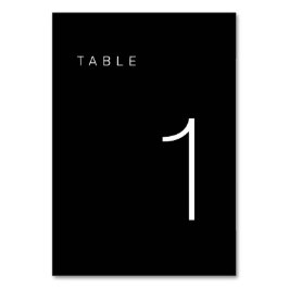 Modern minimalistisk svart och vitt Bordsnummer 1