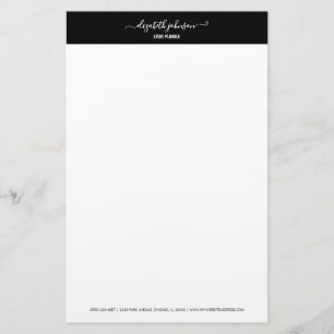 Modern minimalistisk svart Office-mall Brevpapper