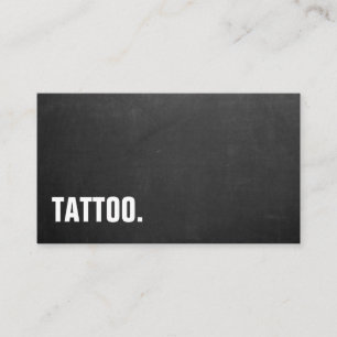 Modern minimalistisk svart tavla tatuering profess visitkort
