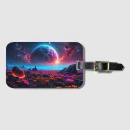 Modern minimalistisk svart vit Abstrakt cirkel Bagagebricka