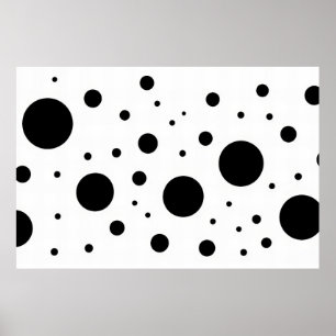 Modern minimalistisk svart vit Abstrakt cirkel Poster