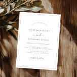 Modern minimalistisk svart vit Bröllop Inbjudningar<br><div class="desc">Mer Söt Bröllopsinbjudningar i Little Bayleigh Store!</div>