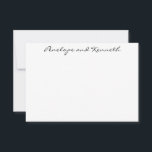 Modern minimalistisk svart vit, enkel, böjlig tack kort<br><div class="desc">Modern minimalistisk svart vit,  enkel,  böjlig skripttypografi - tack för ditt kort</div>