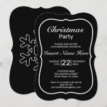 Modern minimalistisk svart, vit jul