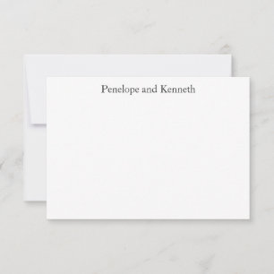 Modern minimalistisk svart vit klassisk typografi tack kort