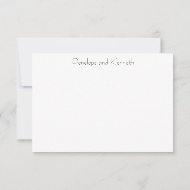 Modern minimalistisk svart vit-uppspelning tack kort (Framsida)