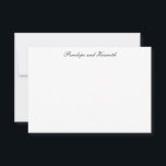 Modern minimalistisk svart, vitt, formellt skript  tack kort<br><div class="desc">Modern minimalistisk svartvit,  svart,  formell skripttypografi - tackkort</div>