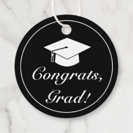 Modern minimalistisk Svarta vita Studenten Gratule Gåvor Etiketter