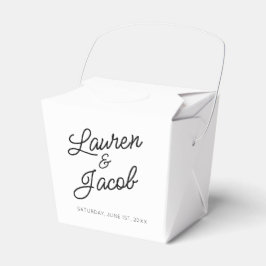 Modern minimalistisk svartvit Bröllop Presentaskar