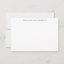 Modern minimalistisk svartvit enkel typografi tack kort
