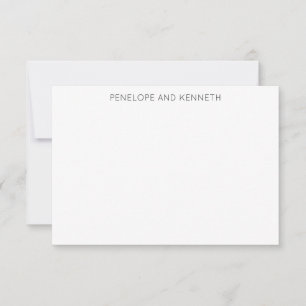 Modern minimalistisk svartvit enkel typografi tack kort