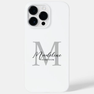Modern minimalistisk svartvit Grått-monogram