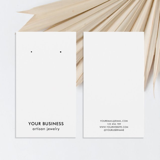 Modern minimalistisk svartvit judisk Visning Visitkort (Skapare uppladdad)