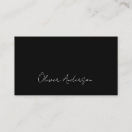 Modern minimalistisk svartvit logotyp c visitkort