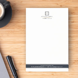 Modern minimalistisk svartvit Logotyp Post-it Block