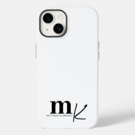 Modern minimalistisk svartvit monogram