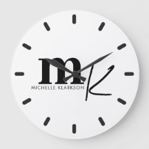 Modern minimalistisk svartvit monogram
