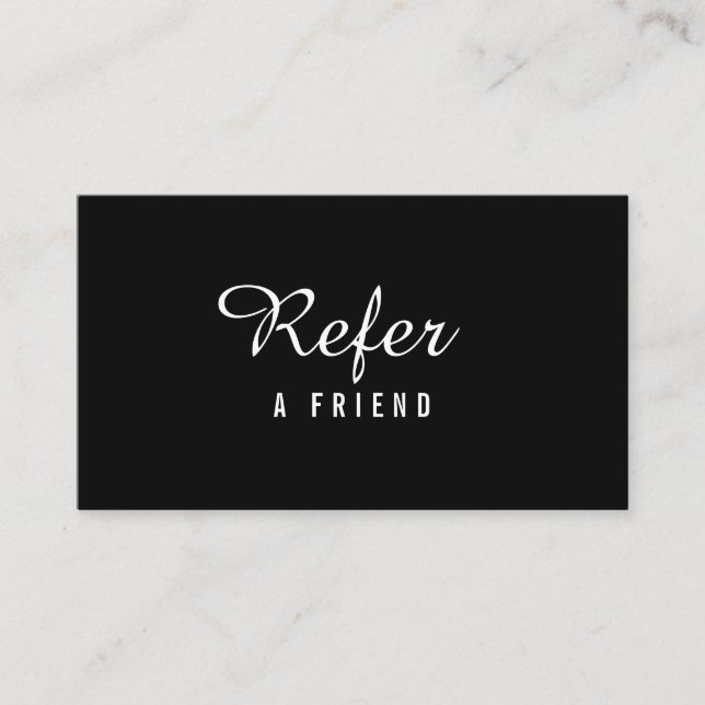 Modern minimalistisk svartvit Professionell Rabattkort (Framsida)