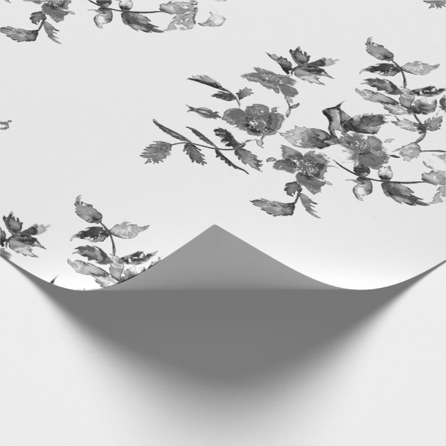 Modern minimalistisk svartvit ro presentpapper (Hörn)