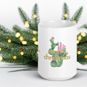 Modern minimalistisk svensk God jul Cacti Mugg