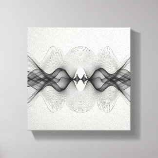 Modern minimalistisk symmetrisk linjekonst - Abstr Canvastryck