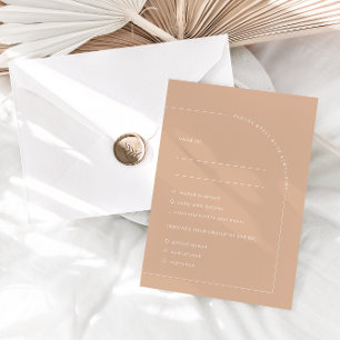 Modern minimalistisk Tan Boho Arch-måltider OSA Kort