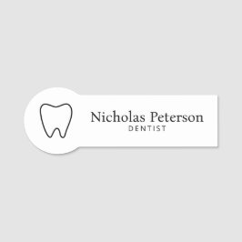 Modern minimalistisk tandtandtandtandläkarklinik namnbricka