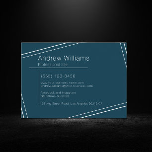 Modern Minimalistisk Teal Professionell Enkel Visitkort