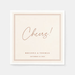 Modern minimalistisk Terracotta Bröllop Napkins Pappersservett