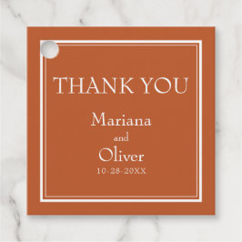 Modern minimalistisk terracotta-favorittaggar gåvor etiketter