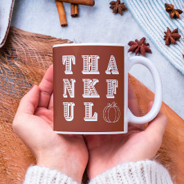 Modern minimalistisk terracotta - tack kaffemugg