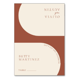 Modern minimalistisk terrorist Arch Bröllop Guest Bordsnummer