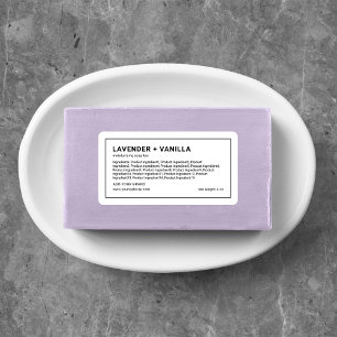 Modern minimalistisk Thin Black Gräns-ingredienser Adressetikett