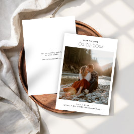 Modern minimalistisk tipografi, Rustic Photo Bröll Spara Datumet