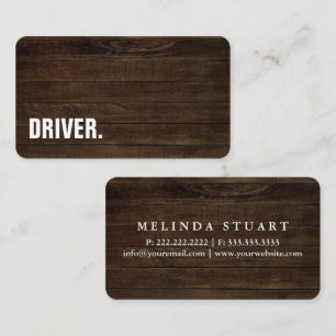 Modern minimalistisk träskiva FÖRARE Professionell Visitkort